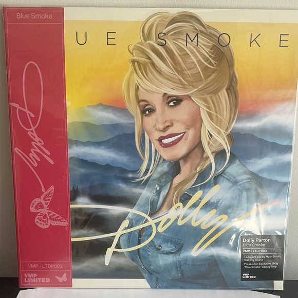 Dolly Parton Blue Smoke LP ~ Exclusive 180g Colored Vinyl ~ Brand New! - Picture 2 of 3